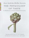 Cover image for The Physiology of Taste